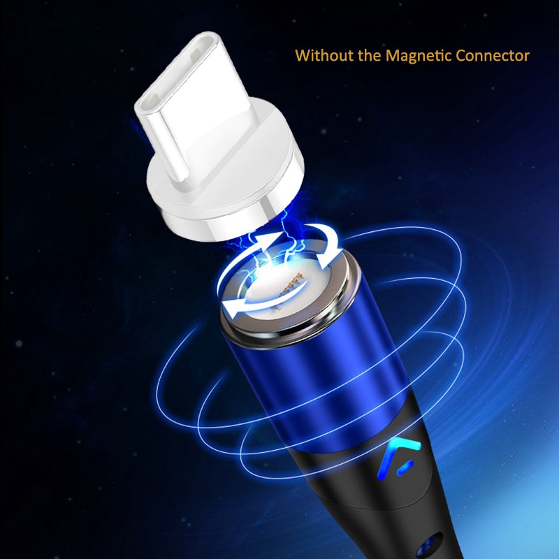 1m 3A Magnetic Attraction Nylon Braided Charging Cable USB Data Cord (No Magnetic Adapter)