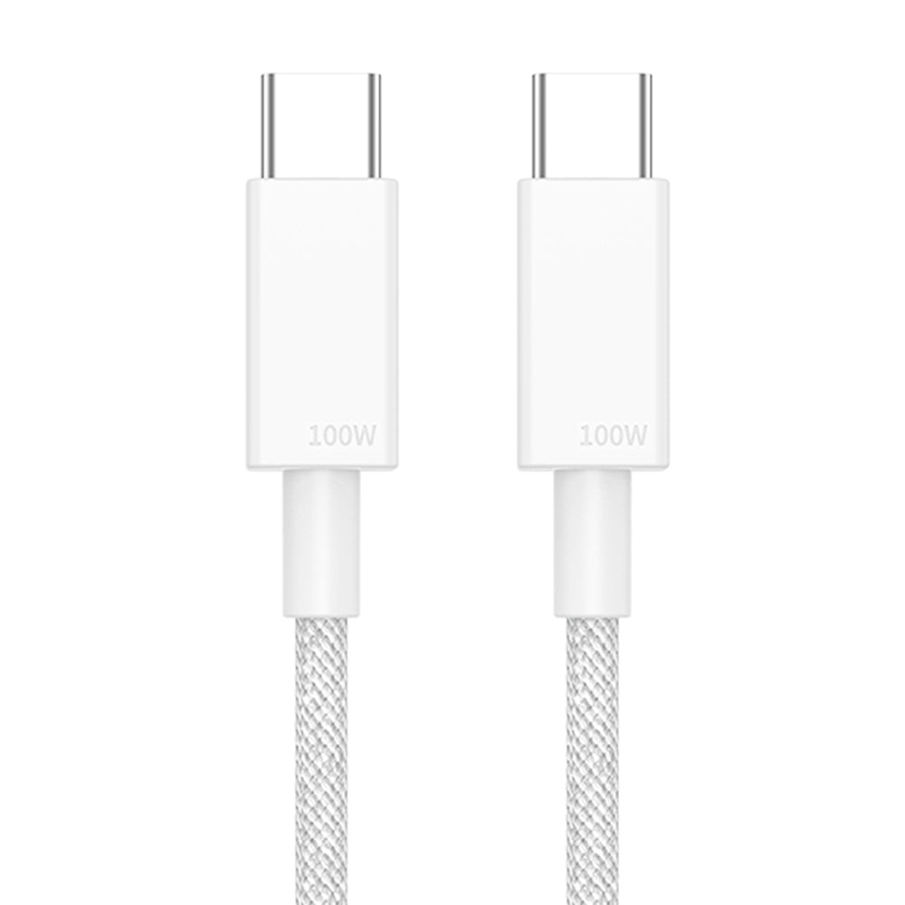 0.5m Braided Style Dual Type C Interface PD 100W Charging Cord for Laptops and Cell Phones