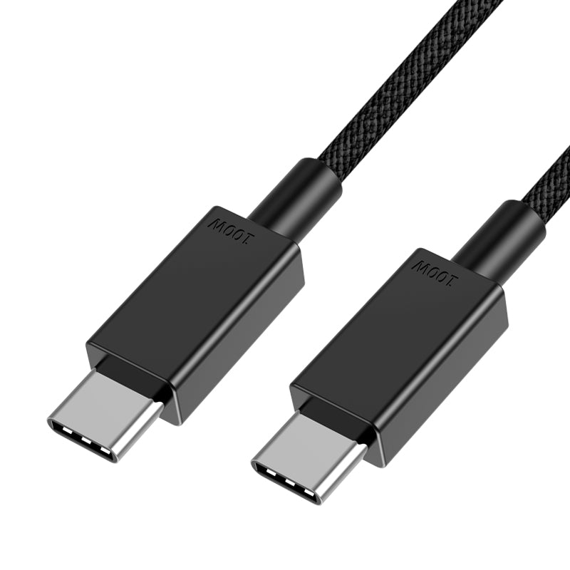 0.5m Braided Style Dual Type C Interface PD 100W Charging Cord for Laptops and Cell Phones