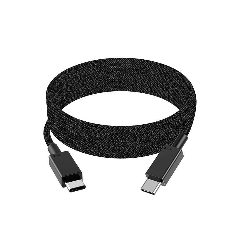0.5m Braided Style Dual Type C Interface PD 100W Charging Cord for Laptops and Cell Phones