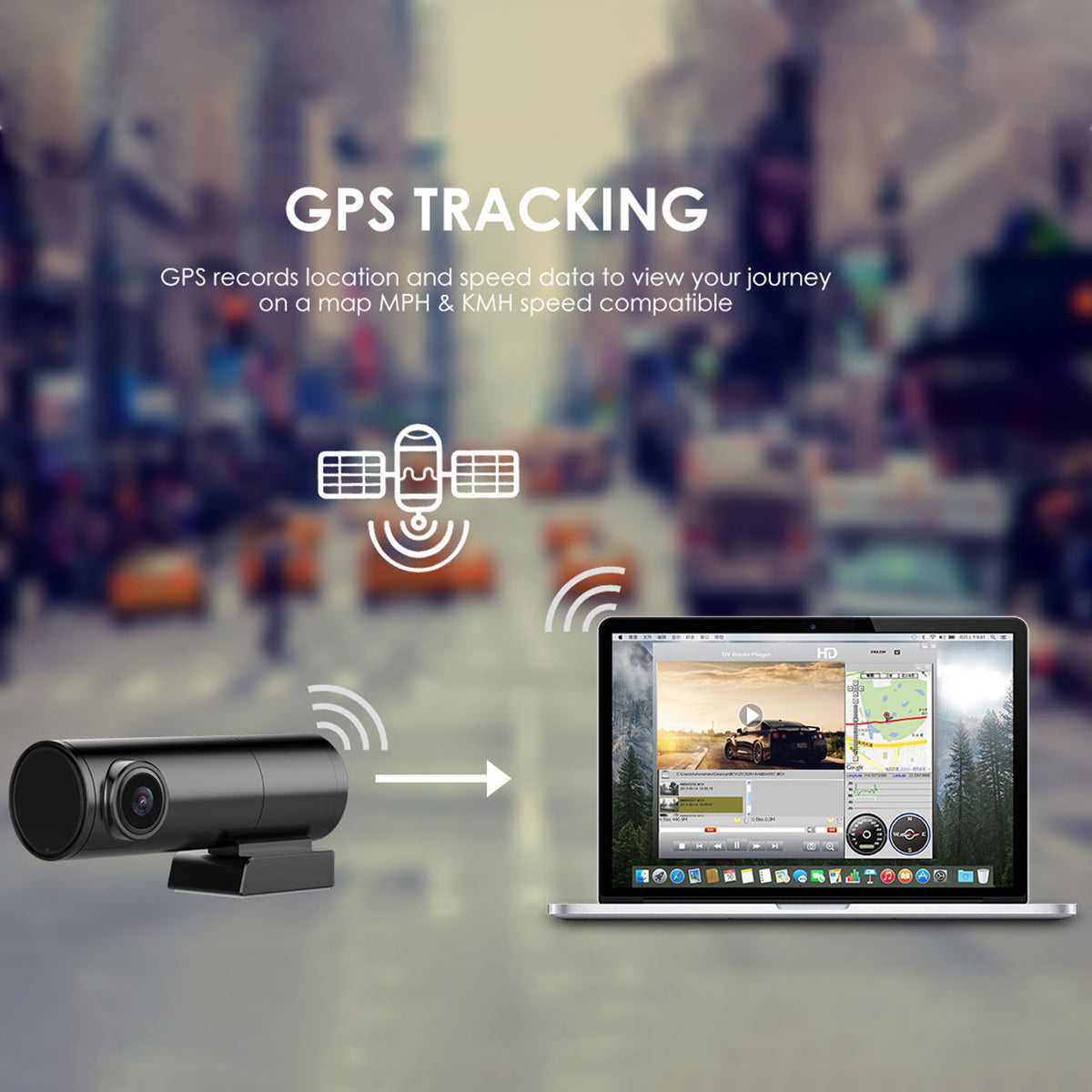 LS01 Car DVR HD Parking Monitoring Loop Recording Night Vision Front Rear Dual Camera WiFi Driving Recorder Dash Cam