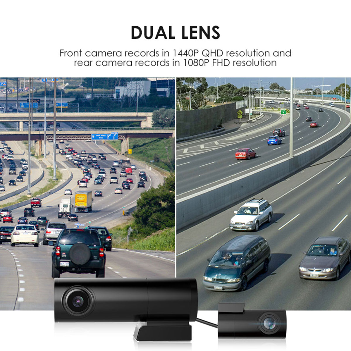 LS01 Car DVR HD Parking Monitoring Loop Recording Night Vision Front Rear Dual Camera WiFi Driving Recorder Dash Cam