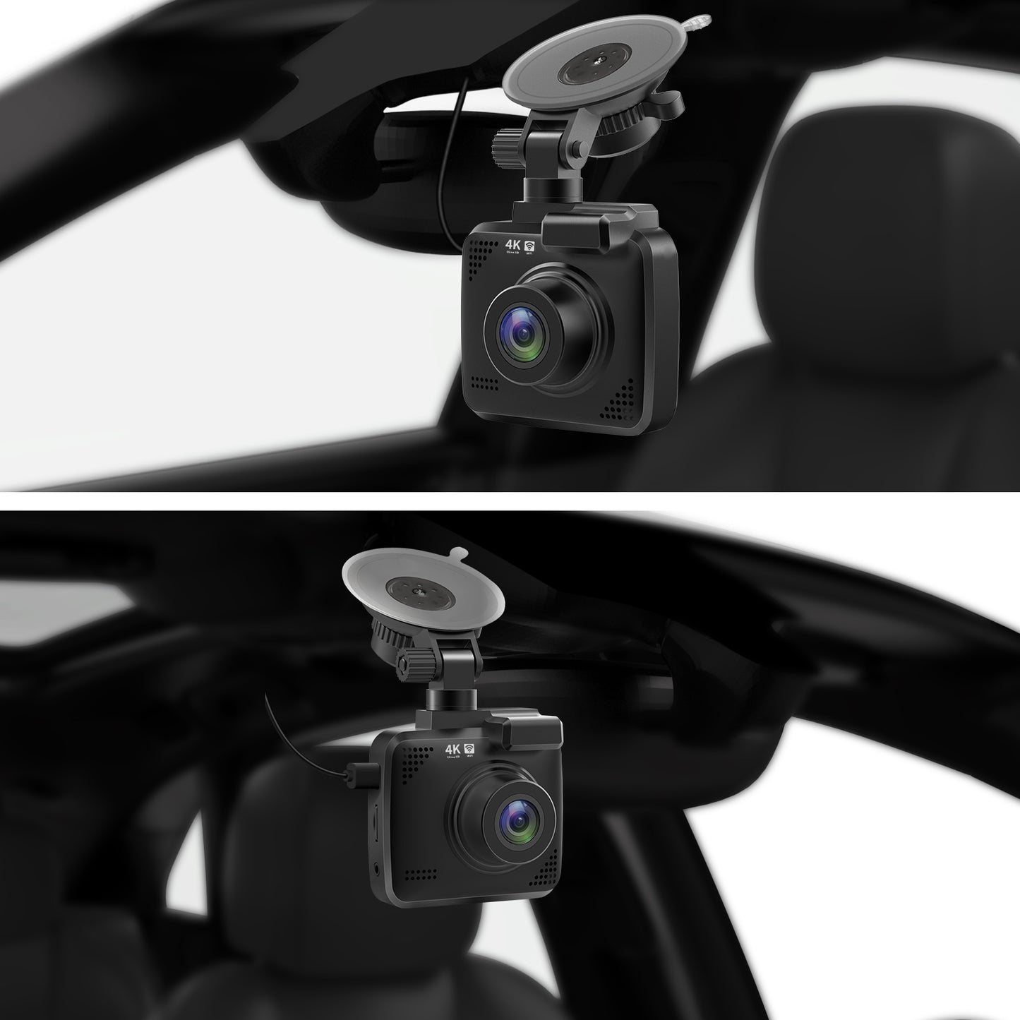 V53 4K UHD 2160P Car Parking Camera WiFi GPS Car Dashboard Camera Recorder 170-degree Wide Vision G-Sensor Design for AZDOME GS63H