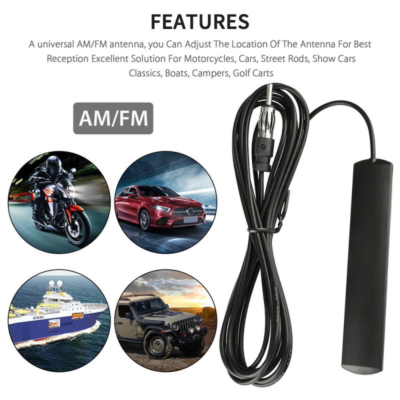 ANT-309 5m Universal Car Vehicle Truck Motorcycle Boat Radio FM/AM Antenna Signal Amp Amplifier