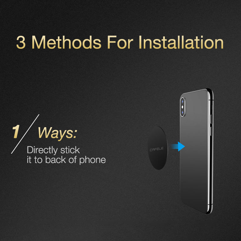 2pcs CAFELE Ultra-thin Magnetic Metal Plate Car Phone Holder Disk Iron Sheet Sticker Strong Magnet for Phone Stand