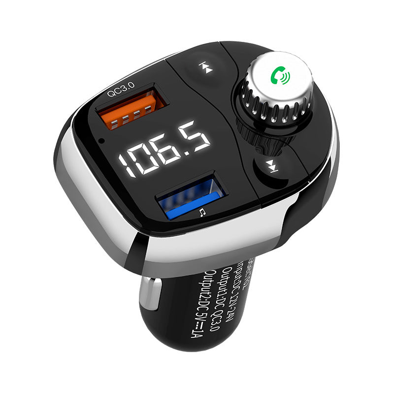 T62 QC 3.0 Bluetooth FM Transmitter Car Charger Wireless U Disk Adapter Music Player