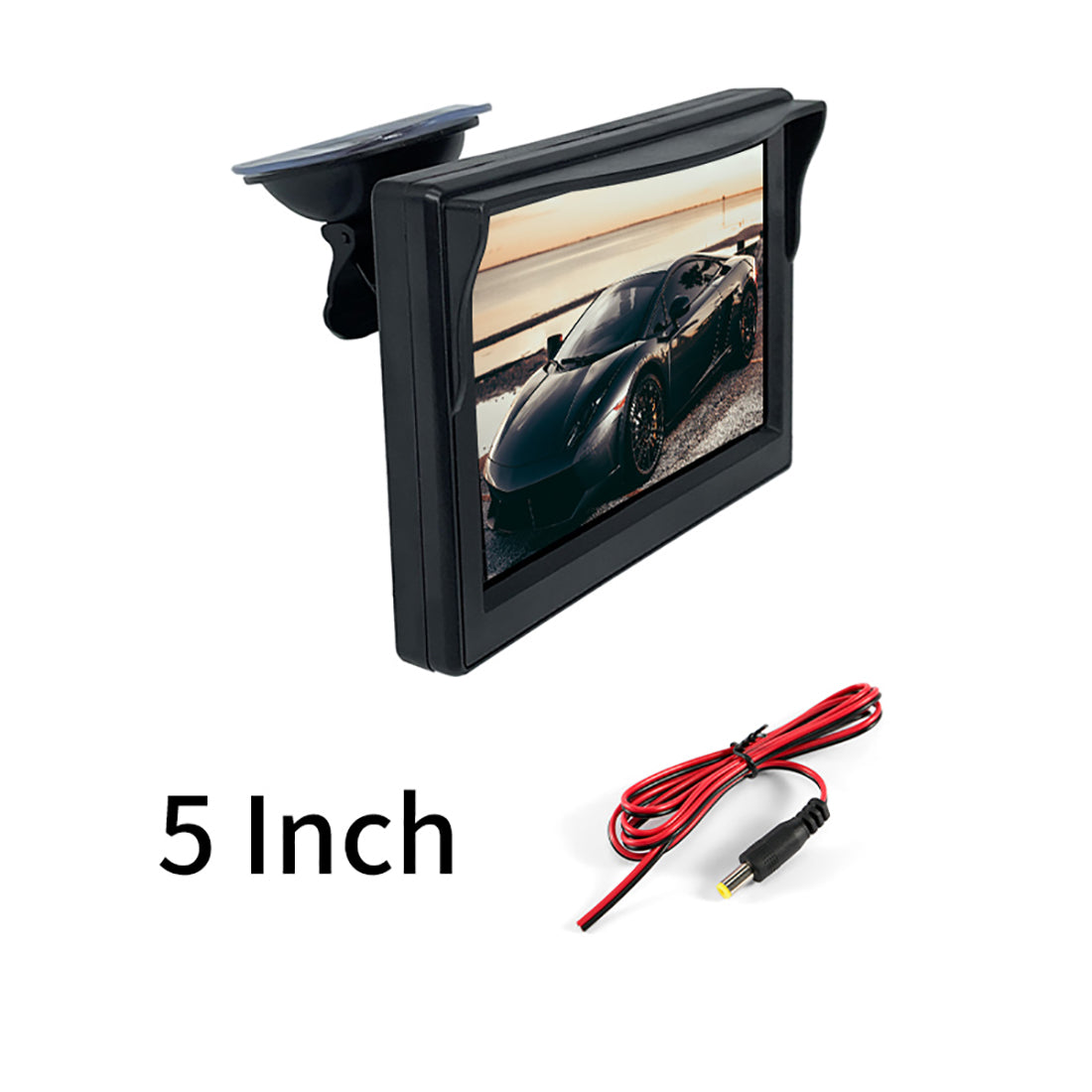 RH-500 Car Parking Reverse 5" LCD Screen Recorder Display Monitor with Power Supply Cable