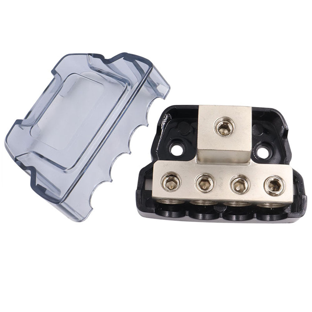 4-Way Car Audio Stereo Amp Power / Ground Cable Splitter Distribution Block