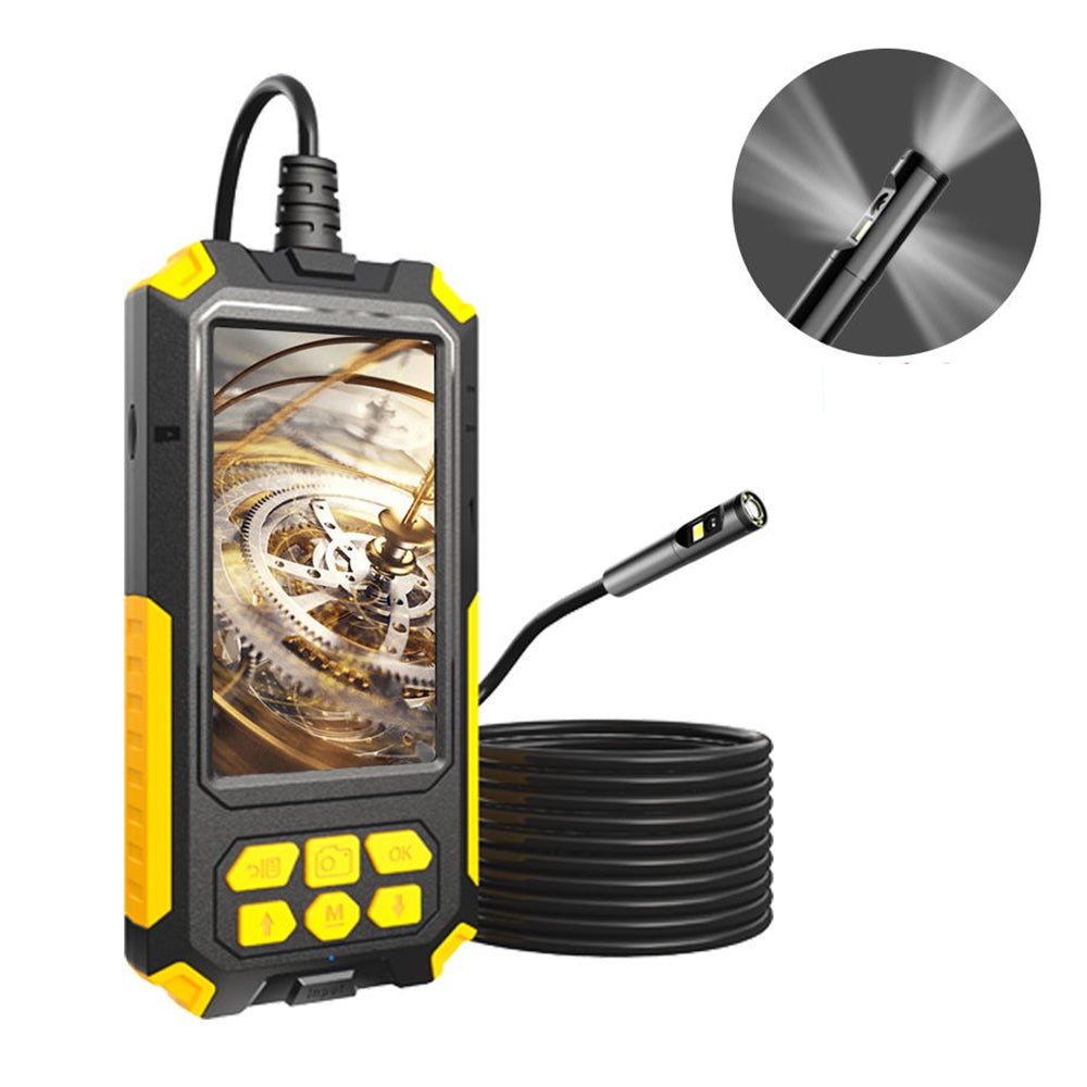 P50 2m Hard Wire HD 4.5" Screen Waterproof 8mm Three Lenses Borescope Inspection Endoscope Camera