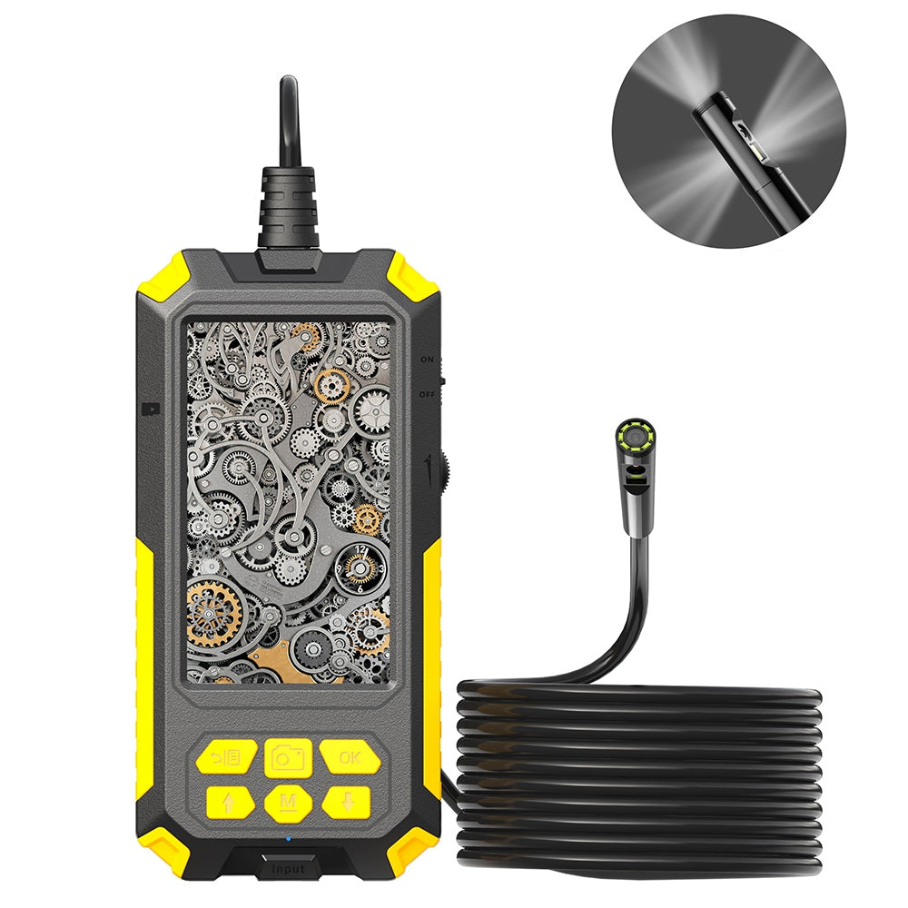 P50 2m Hard Wire HD 4.5" Screen Waterproof 8mm Three Lenses Borescope Inspection Endoscope Camera