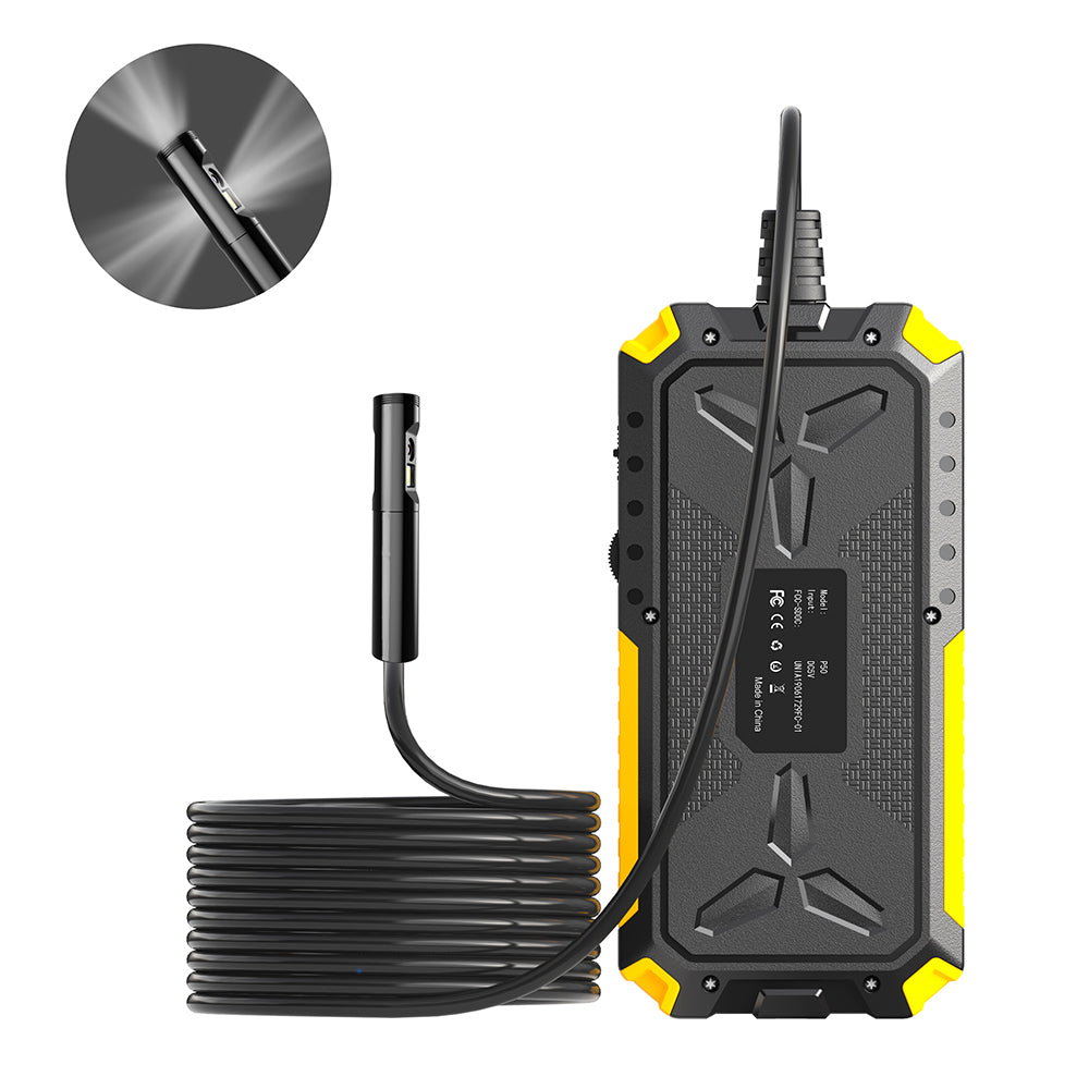 P50 2m Hard Wire HD 4.5" Screen Waterproof 8mm Three Lenses Borescope Inspection Endoscope Camera
