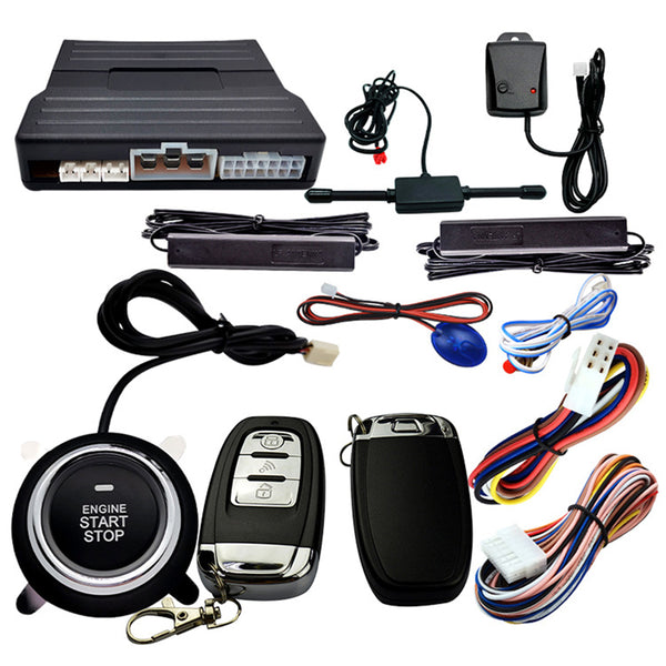 12V Car One Key Start Anti-Theft System PKE Keyless Entry Car Modified Accessories One Key Remote Start System