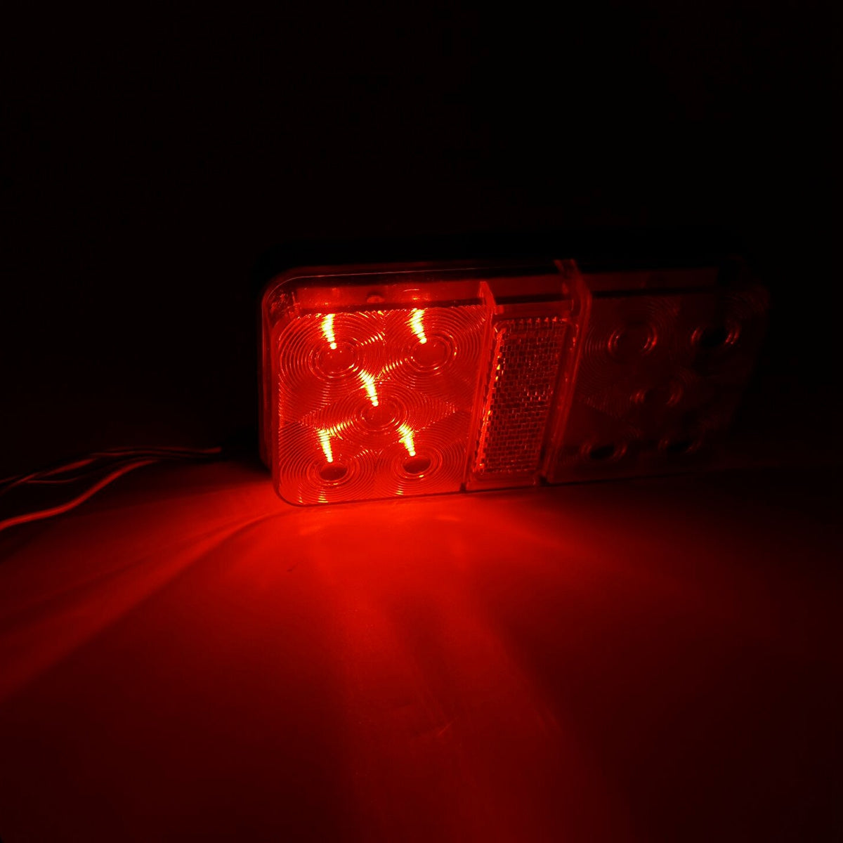 A4134 Waterproof 10-LED Tail Light Kit for 12V Truck, Trailer, Vehicles Turn Signal Light with 8m 5-Core Cable / Cable Ties / License Plate Light - Type E Set