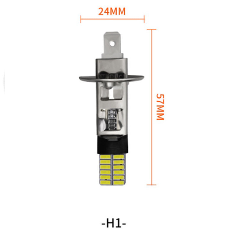 2PCS Car Fog Light 4.8W 6500K White Light 24-LED SMD 4014 Bright Car Clearance Light Lamp