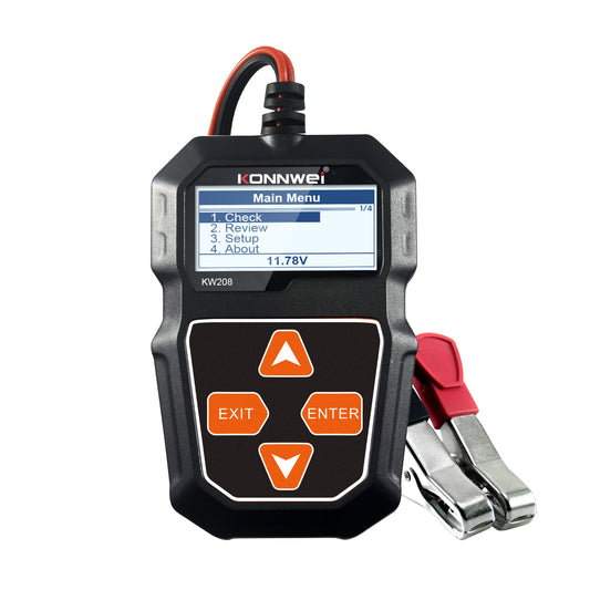KONNWEI  KW208 Automotive Battery Tester Car Digital 12V 100-2000CCA Cranking Charging System Test Tool