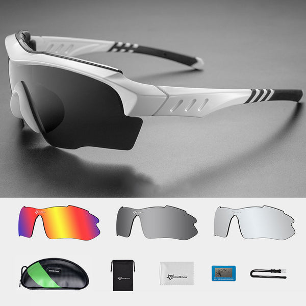 ROCKBROS Polarized Sports Sunglasses Detachable Lens Outdoor Sports Cycling Glasses