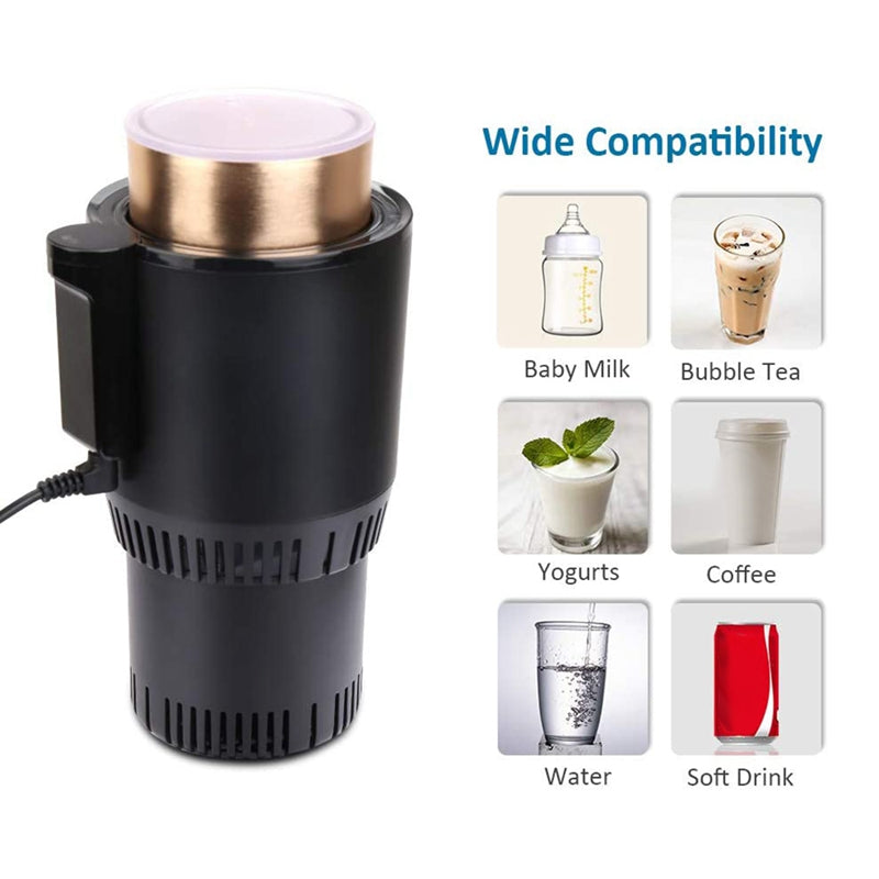 12V 2-in-1 Car Beverage Fast Cooling/Heating Cup Car Insulation Drink Warmer Cooler