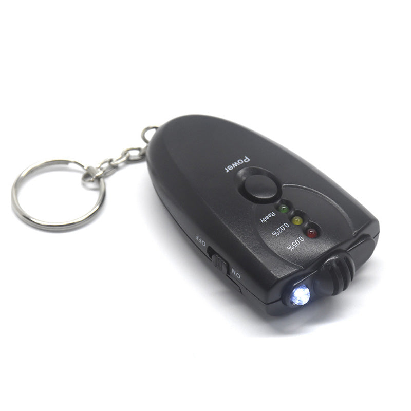 AD09 Portable Alcohol Tester Pocket Keychain Breathalyzer Mini Alcohol Detector with LED Light