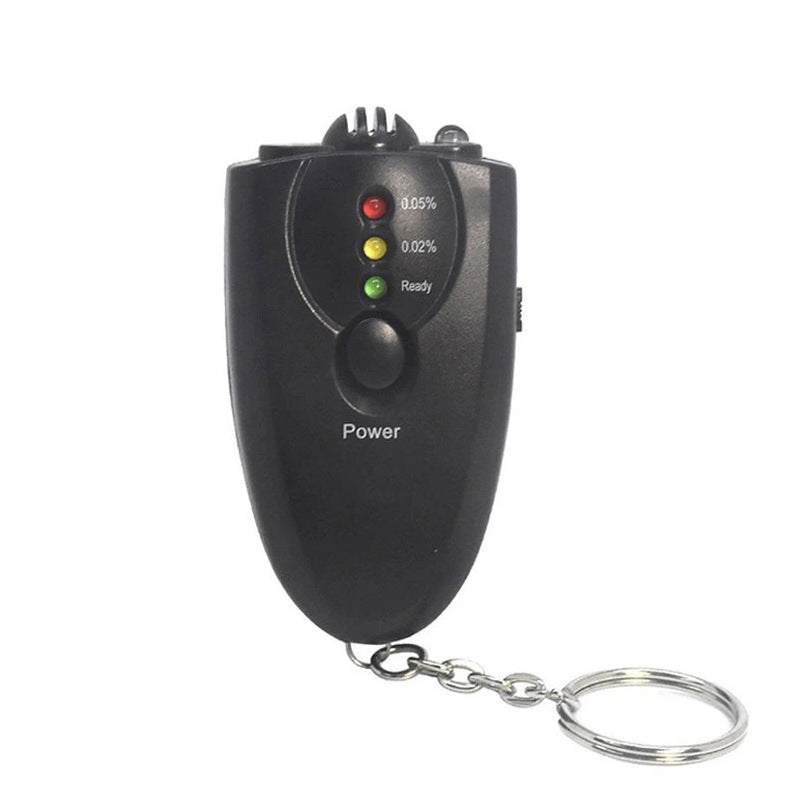 AD09 Portable Alcohol Tester Pocket Keychain Breathalyzer Mini Alcohol Detector with LED Light