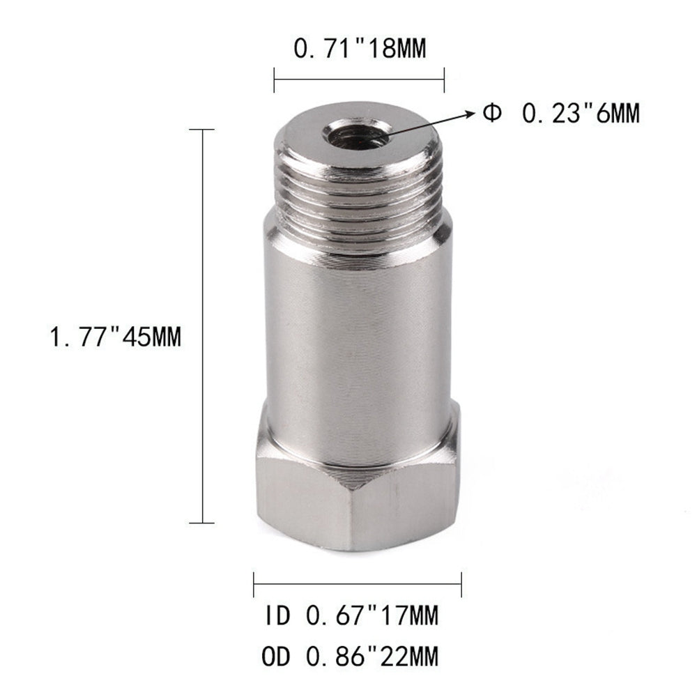 THB009 2Pcs/Set Car Oxygen Sensor Adapter 45mm Oxygen Extension Connector for Universal Vehicles