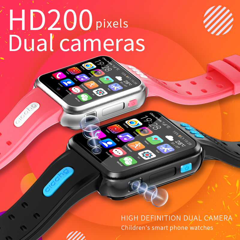 H1 4G Network Kids Smart Watch Waterproof Photography Watch Phone with Dual Cameras/Mic/GPS Tracker (2G+16G)