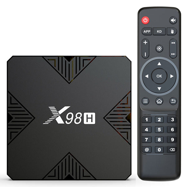 X98H Android TV Box 12.0 Allwinner H618 Quad-Core Streaming Media Player Support Dual WiFi 2.4GHz / 5GHz 4K Output 100M LAN Ethernet (4G+32G)