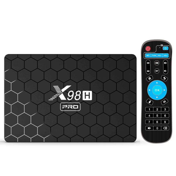 X98H Pro 2.4G / 5.8G Dual-Band WiFi6 Android 12 Smart TV Box Allwinner H618 1000M Ethernet Quad-Core 6K Video Output Media Player (4G+64G)