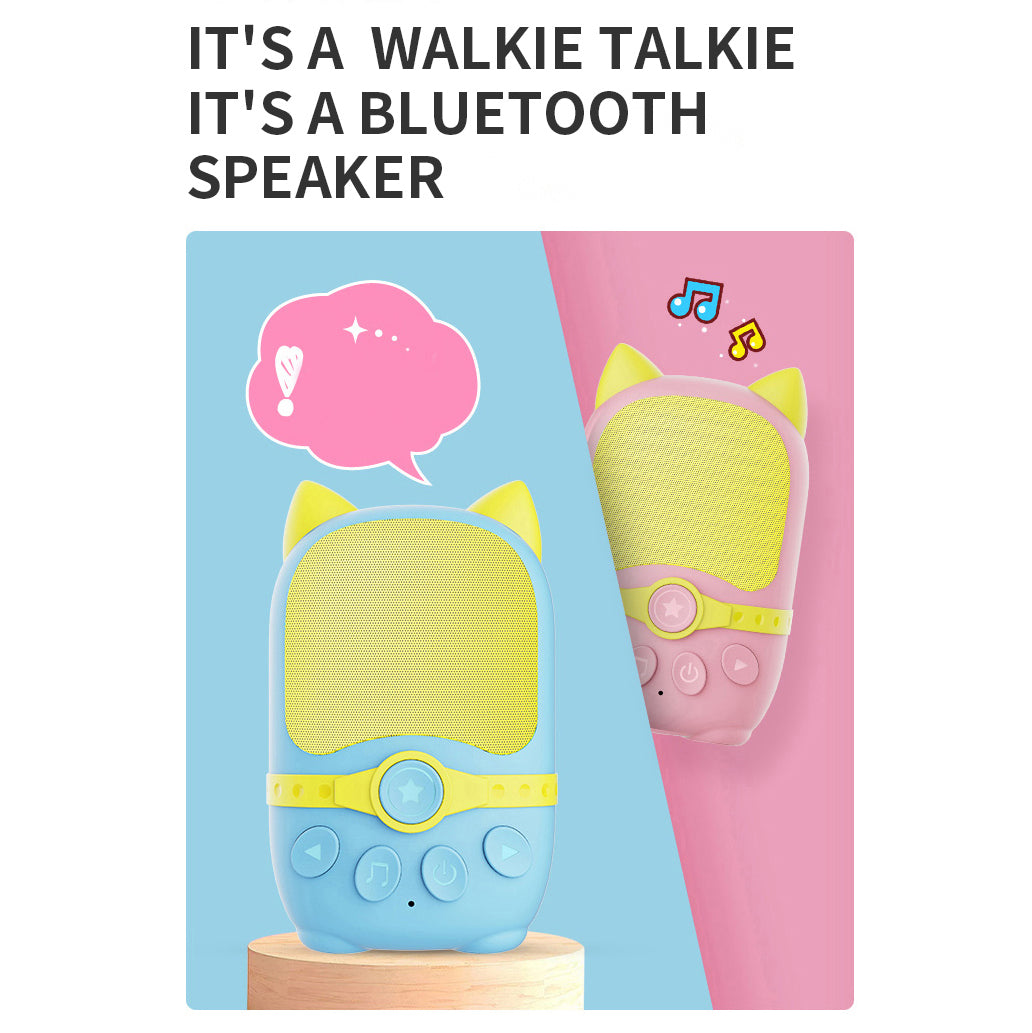 2Pcs DIROSE D8 Handheld Cartoon Cat Walkie-Talkie Audio Intercom Radio Toys for Children