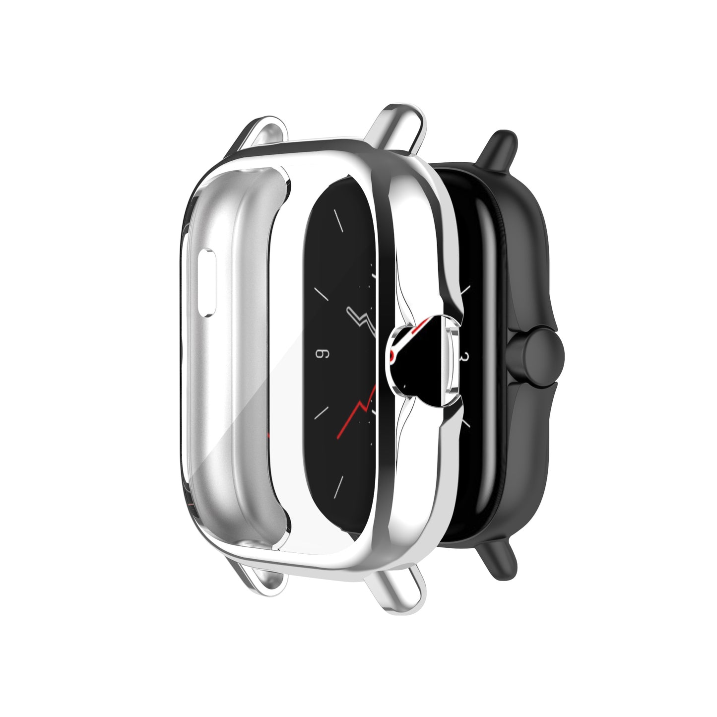 A1968 Electroplating TPU Smart Watch Protective Case Cover Frame for Amazfit GTS 2e/GTS 2