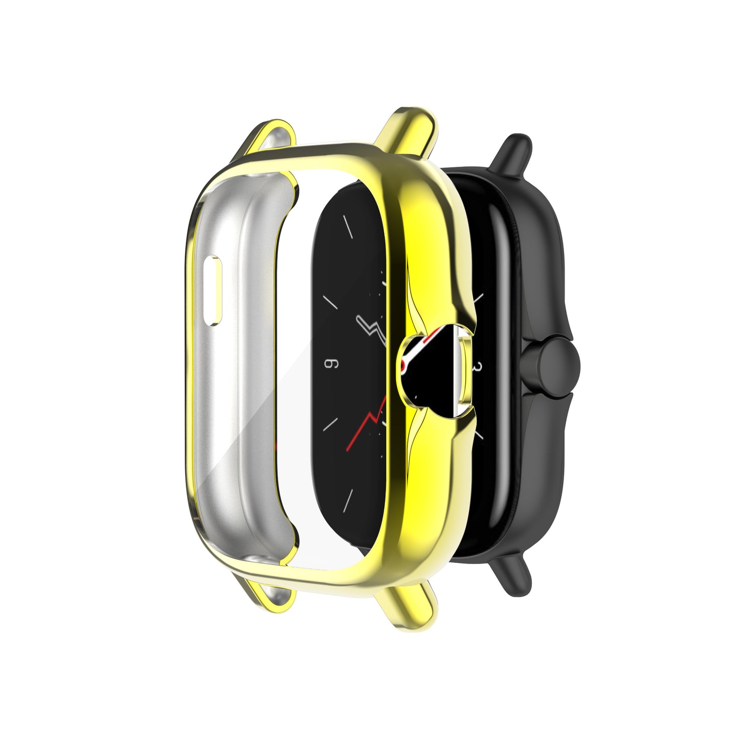 A1968 Electroplating TPU Smart Watch Protective Case Cover Frame for Amazfit GTS 2e/GTS 2