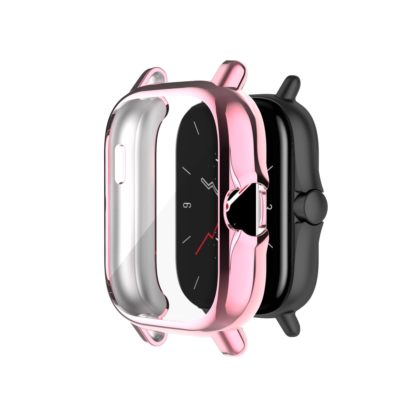 A1968 Electroplating TPU Smart Watch Protective Case Cover Frame for Amazfit GTS 2e/GTS 2