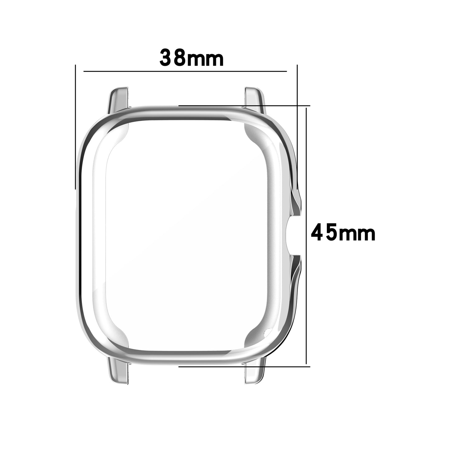 A1968 Electroplating TPU Smart Watch Protective Case Cover Frame for Amazfit GTS 2e/GTS 2
