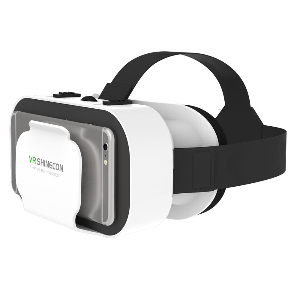 G05A Universal VR Headset Portable VR Goggles Virtual Reality Glasses for 3D Games HD Movies Compatible with 4.7"-6.5'' Mobile Phones (052 Remote Control Version)