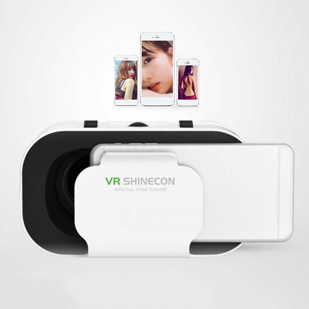 G05A Universal VR Headset Portable VR Goggles Virtual Reality Glasses for 3D Games HD Movies Compatible with 4.7"-6.5" Mobile Phones (052 Remote Control Version)