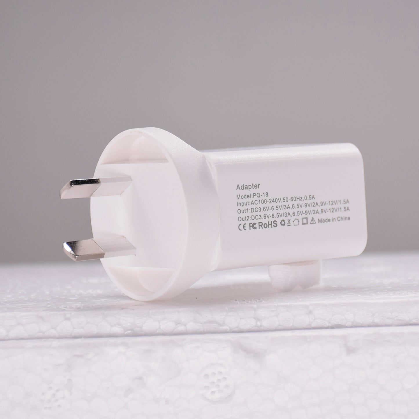 18W USB + Type-C Dual Ports Quick Charge Travel Charger