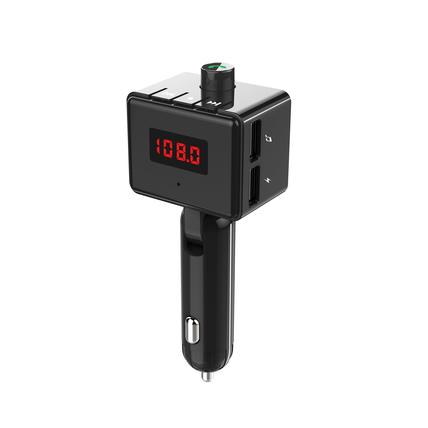 BS6 Car MP3 Player Bluetooth Hands-free Car Kit FM Transmitter Dual USB Car Charger