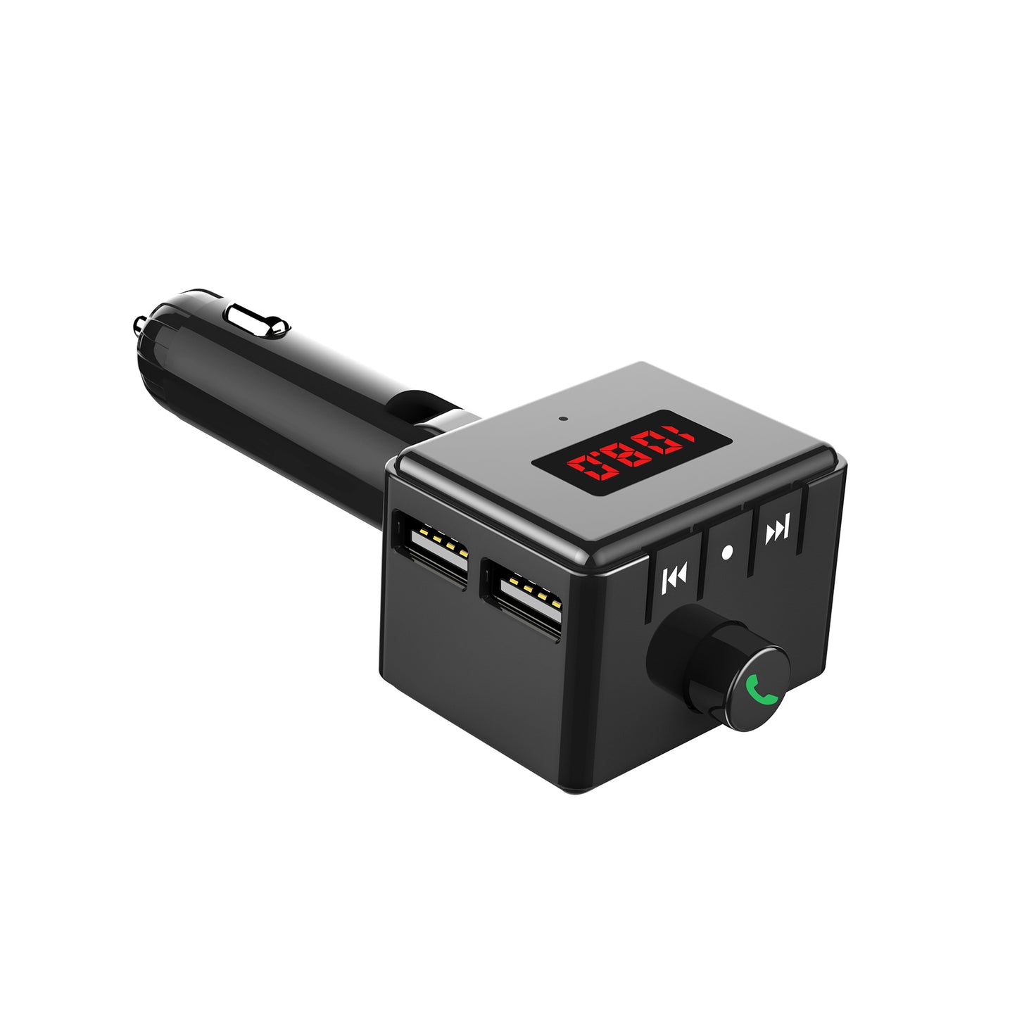 BS6 Car MP3 Player Bluetooth Hands-free Car Kit FM Transmitter Dual USB Car Charger