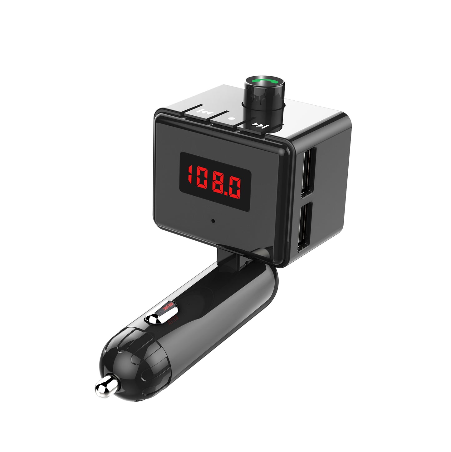 BS6 Car MP3 Player Bluetooth Hands-free Car Kit FM Transmitter Dual USB Car Charger