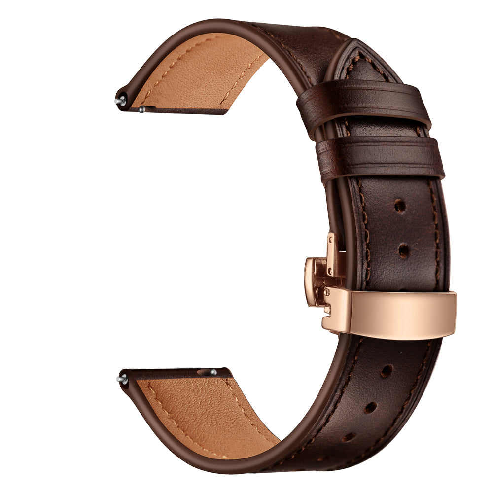 22mm Genuine Leather Watch Strap Replacement for Samsung Gear S3 Classic / Gear S3 Frontier
