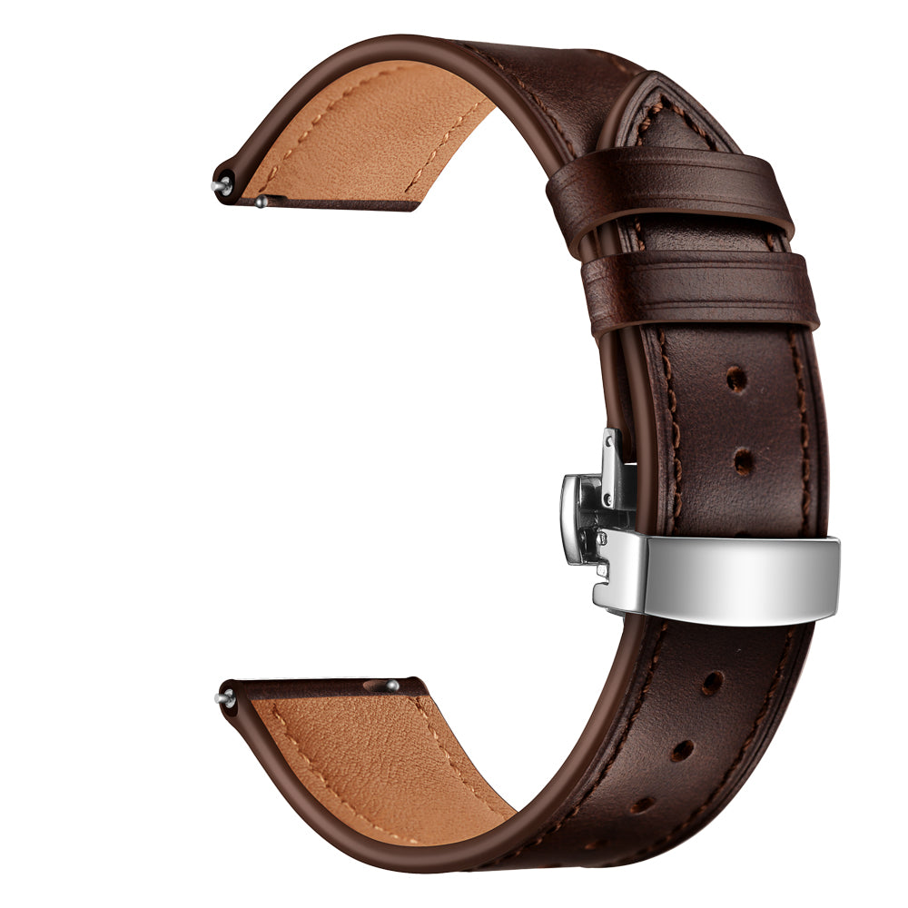 22mm Genuine Leather Watch Strap Replacement for Samsung Gear S3 Classic / Gear S3 Frontier