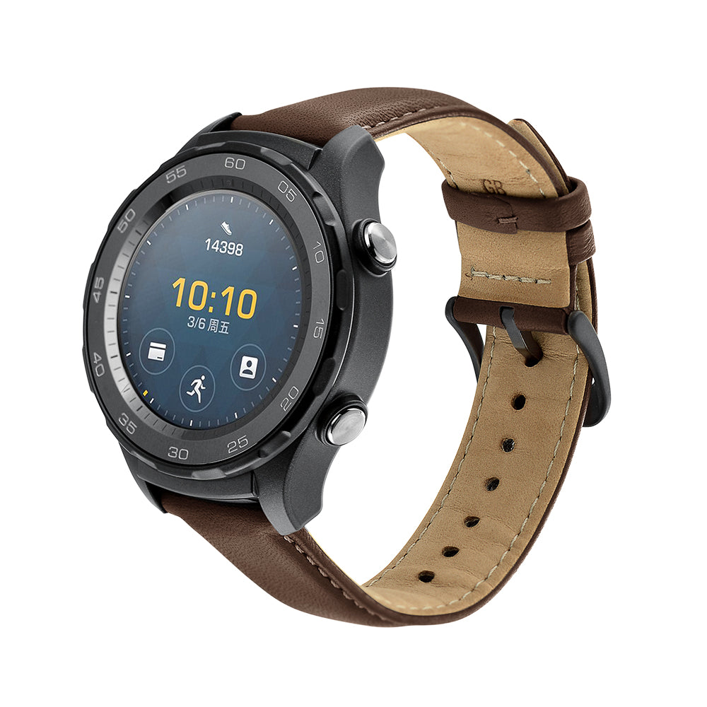20mm Premium Genuine Leather Smart Watch Strap Replacement for Huawei Watch 2