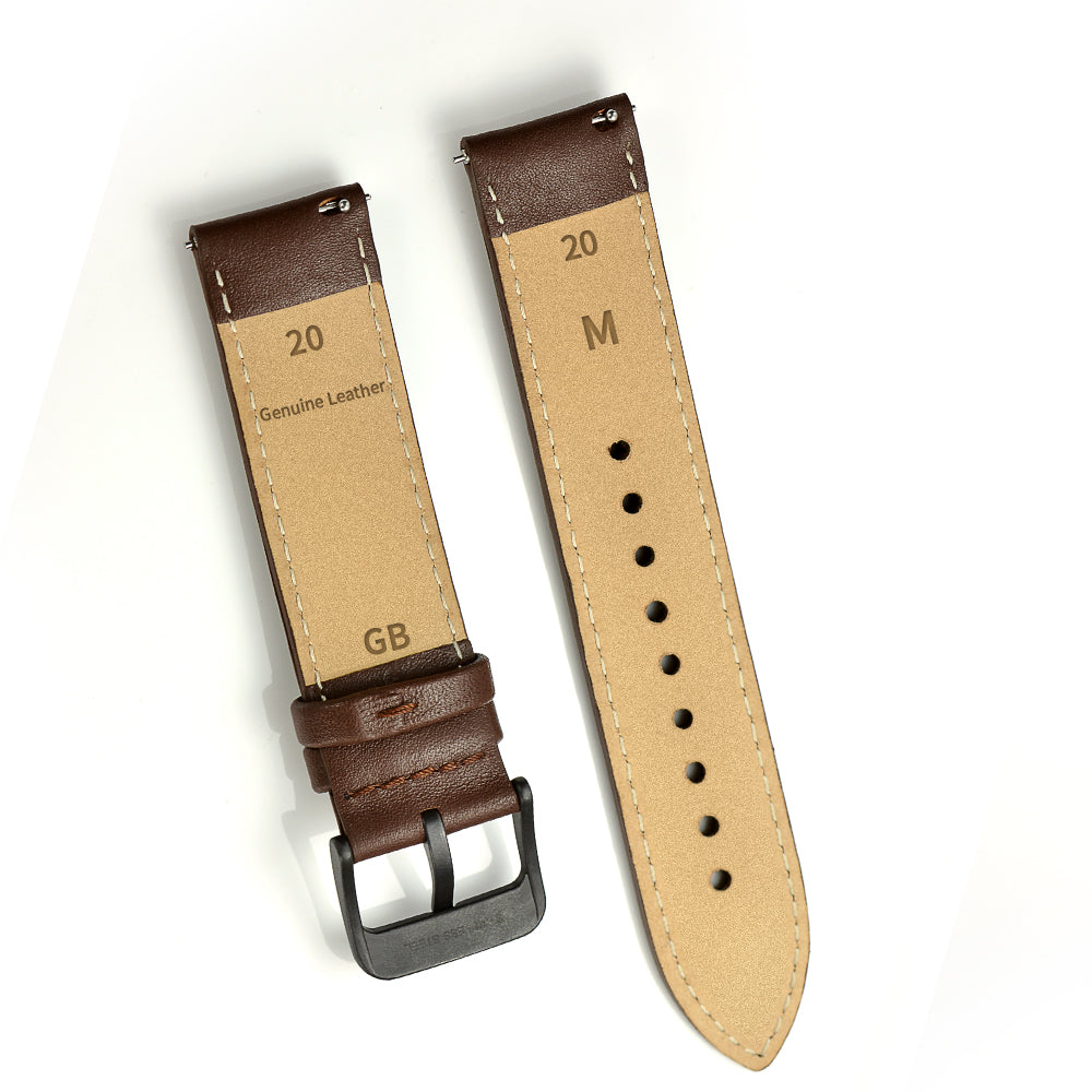 20mm Premium Genuine Leather Smart Watch Strap Replacement for Huawei Watch 2