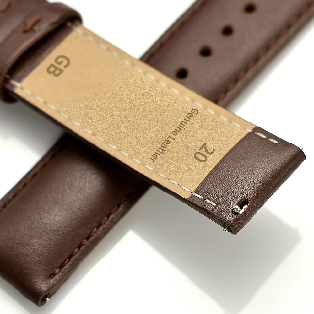 20mm Premium Genuine Leather Smart Watch Strap Replacement for Huawei Watch 2