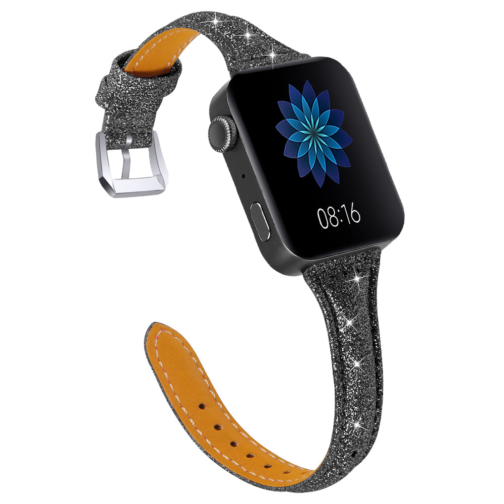 18mm Bling Design Genuine Leather Smart Watch Strap Replacement for Xiaomi Mi Watch