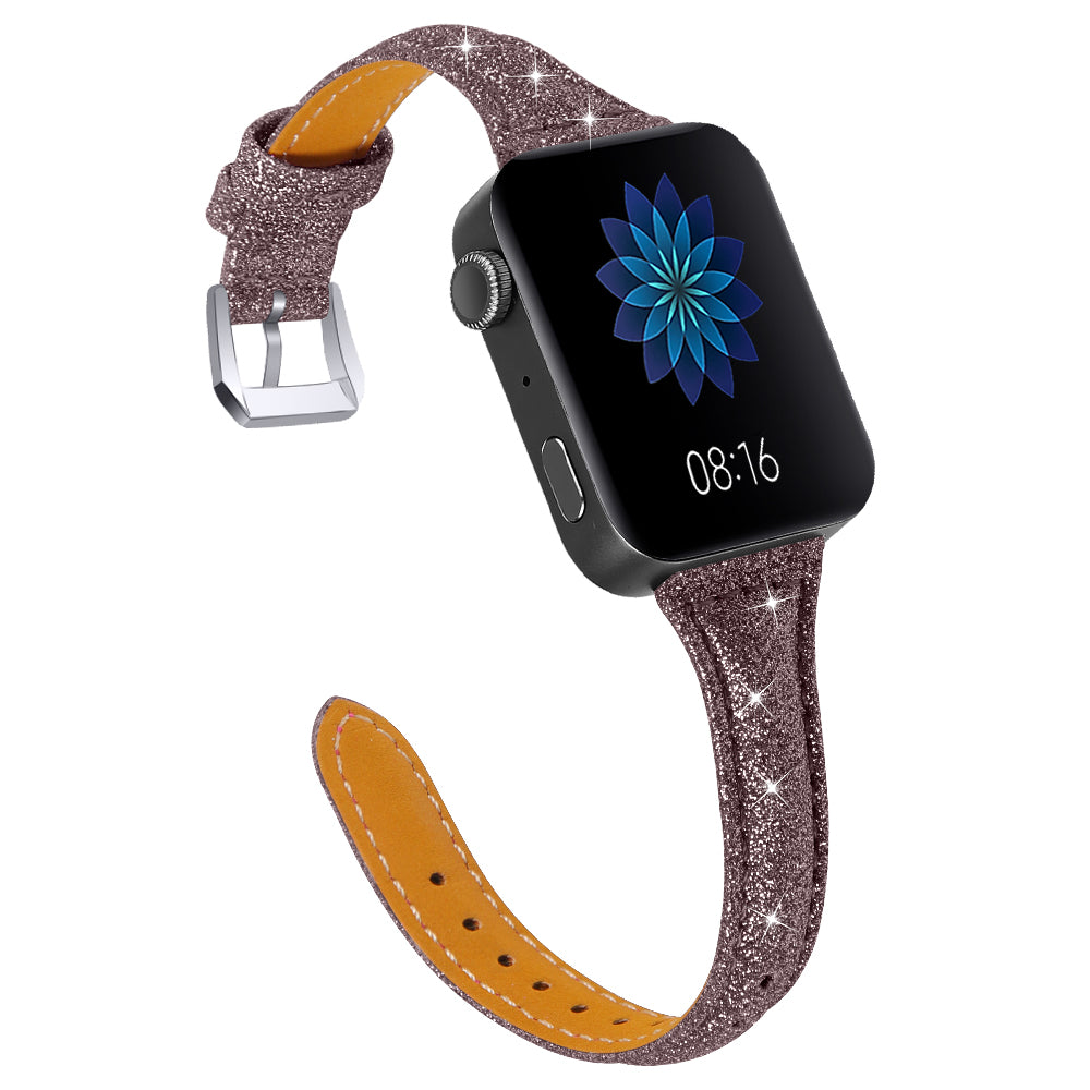 18mm Bling Design Genuine Leather Smart Watch Strap Replacement for Xiaomi Mi Watch