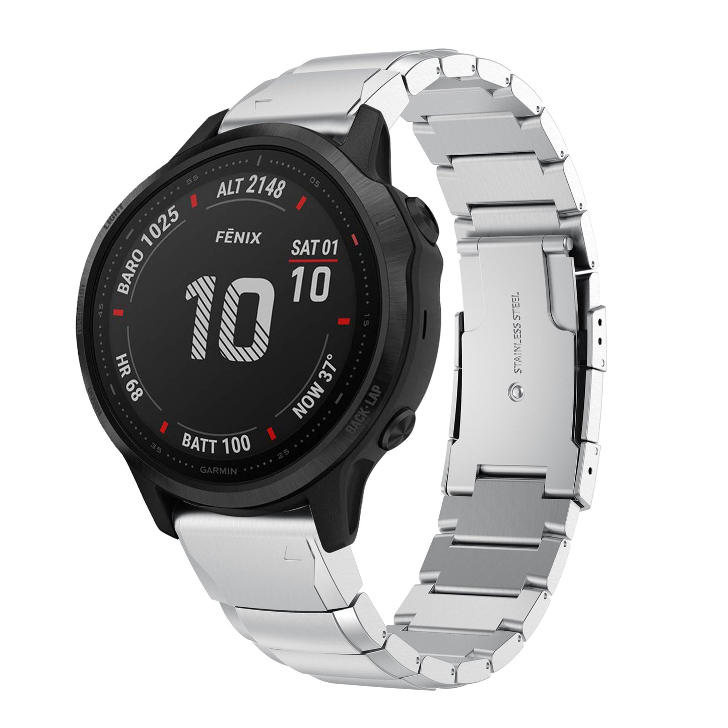Stainless Steel Watch Band Strap for Garmin Fenix 6S