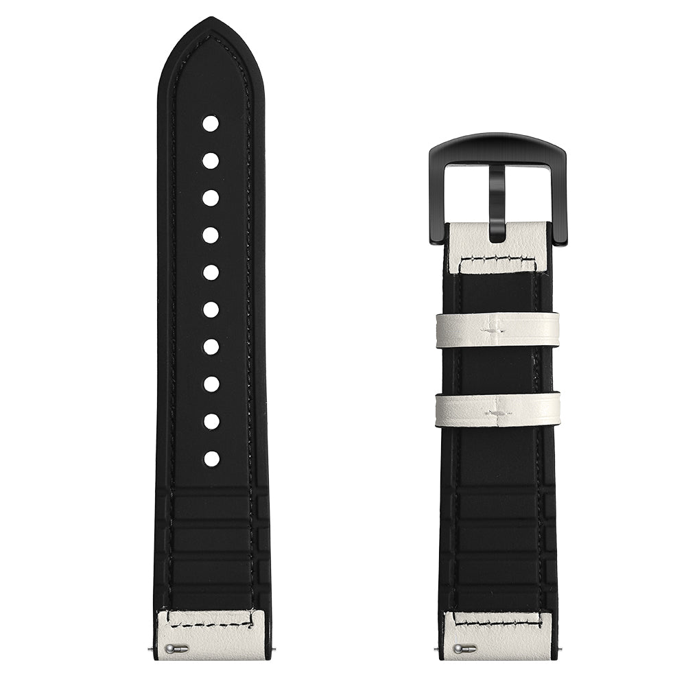 20mm Genuine Leather Coated Silicone Smart Watch Strap for Huawei Watch GT2 42mm