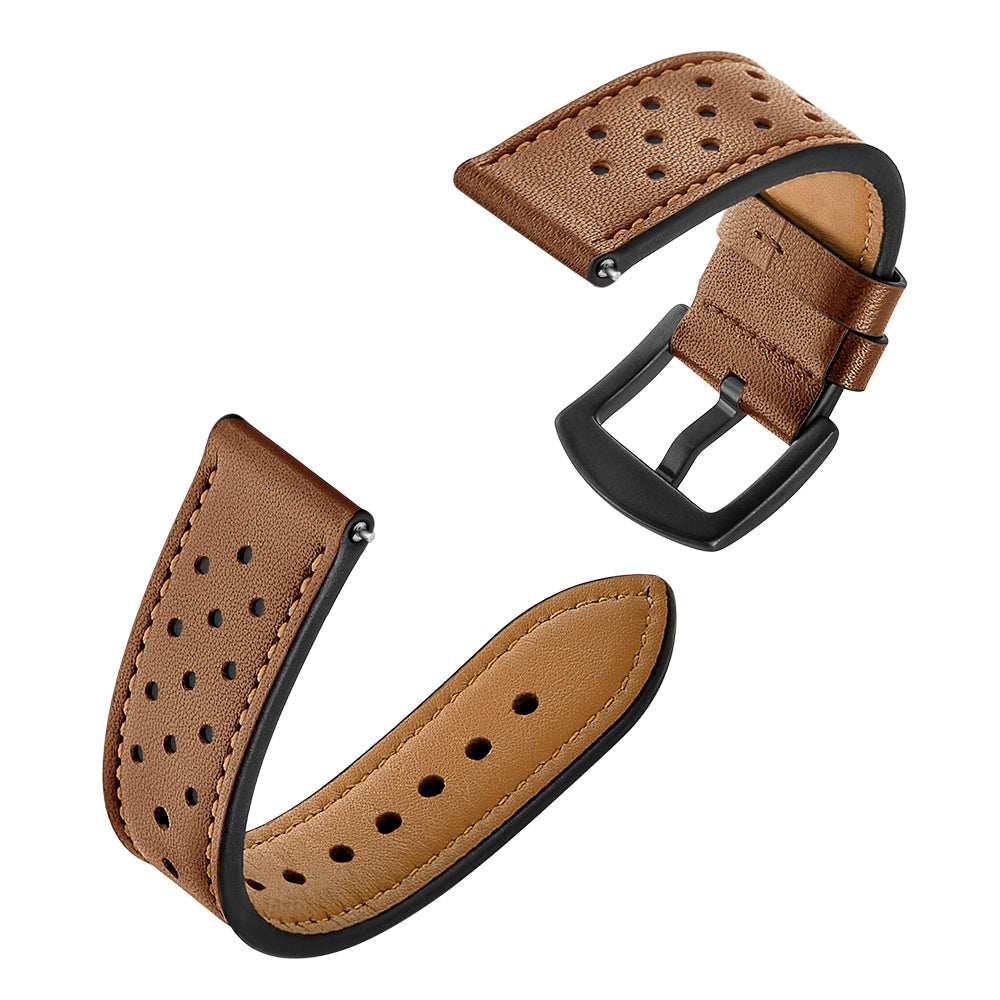 Holes Design Genuine Leather Strap Replacement Watch Band 22mm for Huawei Watch GT 2 46mm