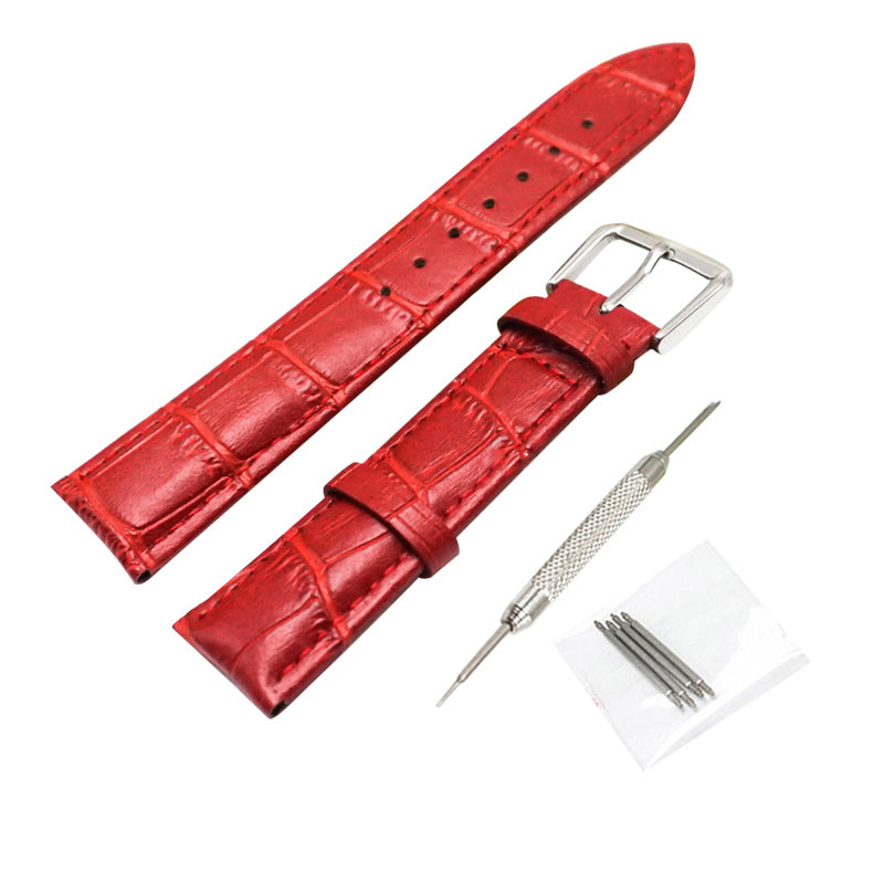18mm Crocodile Leather Replacement Watch Band for Nokia Withings Steel HR 36mm Version