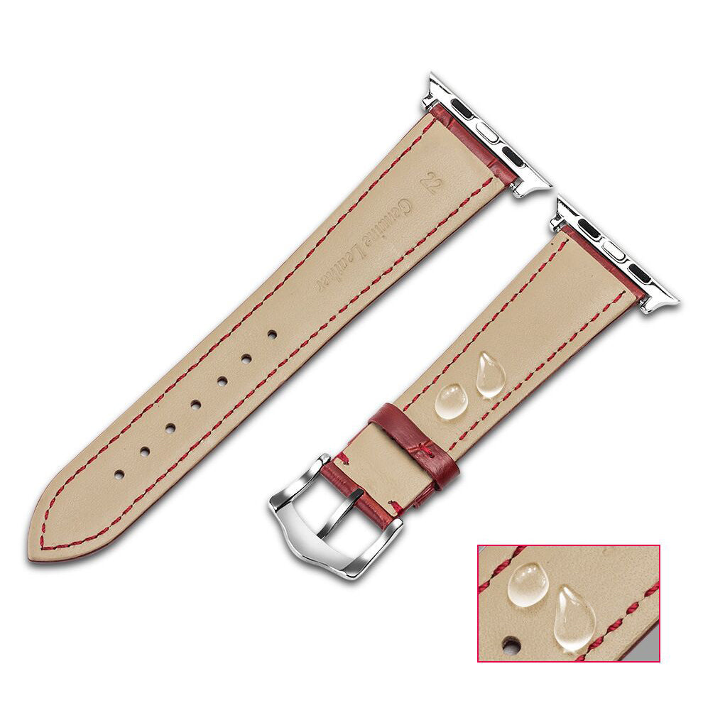18mm Crocodile Leather Replacement Watch Band for Nokia Withings Steel HR 36mm Version
